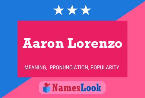 Aaron Lorenzo 名字海报