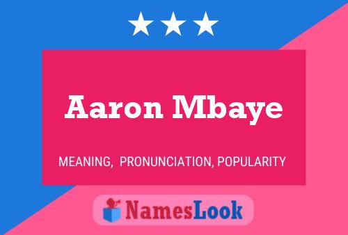 Aaron Mbaye 名字海报