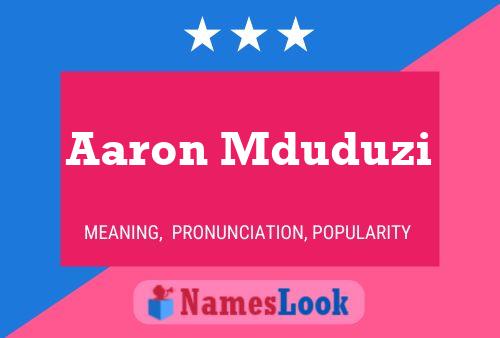 Aaron Mduduzi 名字海报