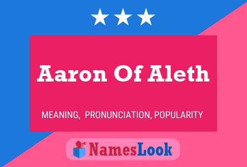 Aaron Of Aleth 名字海报