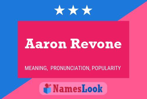 Aaron Revone 名字海报