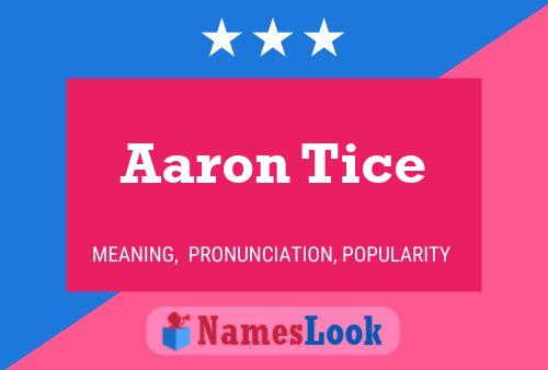 Aaron Tice 名字海报