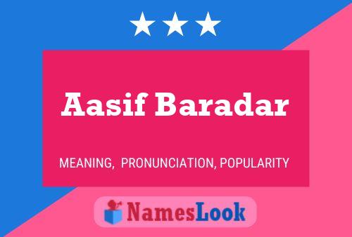 Aasif Baradar 名字海报