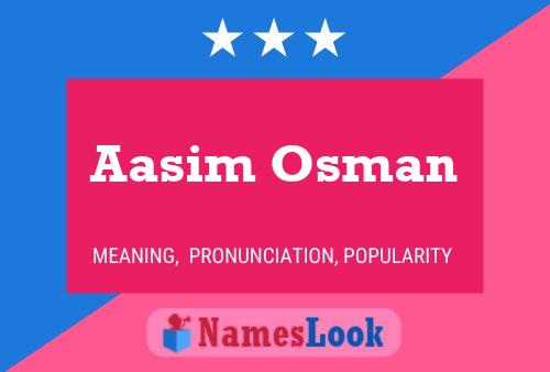 Aasim Osman 名字海报