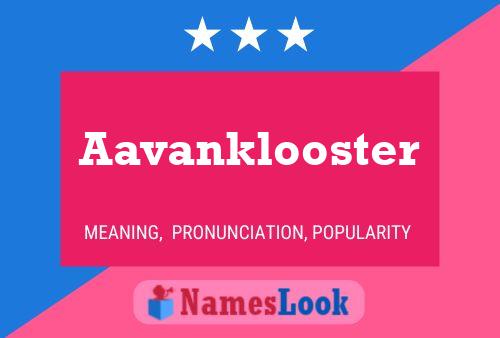 Aavanklooster 名字海报