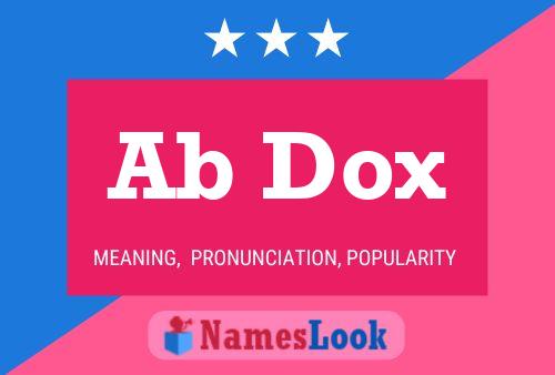 Ab Dox 名字海报