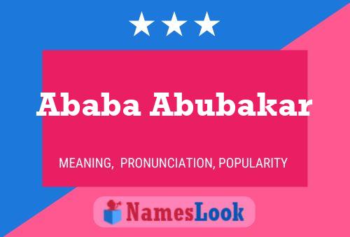 Ababa Abubakar 名字海报