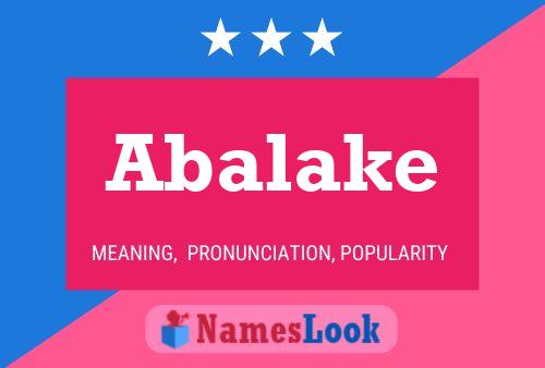 Abalake 名字海报