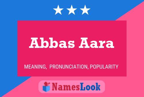 Abbas Aara 名字海报