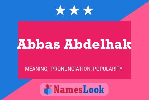 Abbas Abdelhak 名字海报