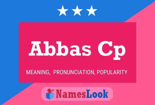 Abbas Cp 名字海报