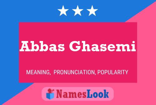 Abbas Ghasemi 名字海报