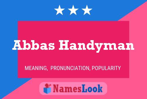 Abbas Handyman 名字海报