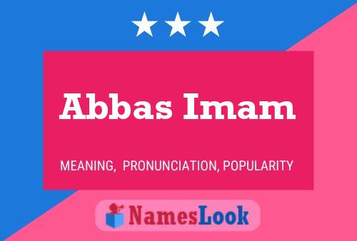 Abbas Imam 名字海报