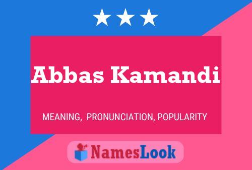 Abbas Kamandi 名字海报