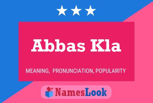 Abbas Kla 名字海报