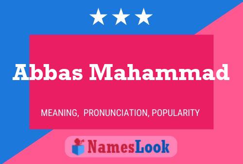 Abbas Mahammad 名字海报