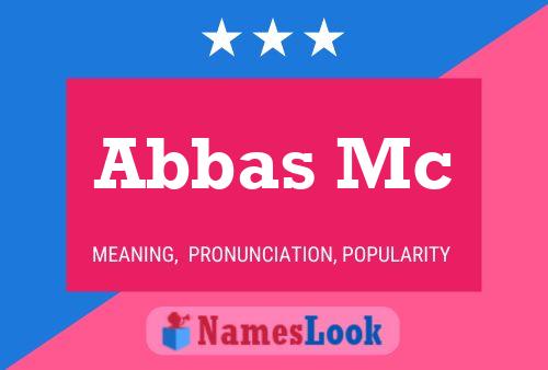 Abbas Mc 名字海报