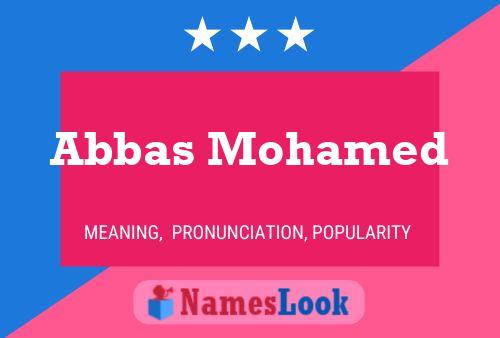 Abbas Mohamed 名字海报