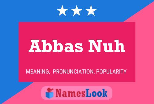 Abbas Nuh 名字海报