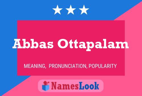 Abbas Ottapalam 名字海报