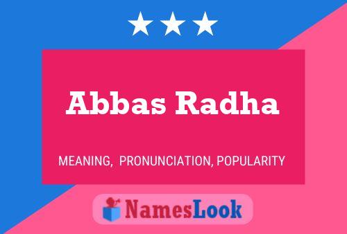 Abbas Radha 名字海报