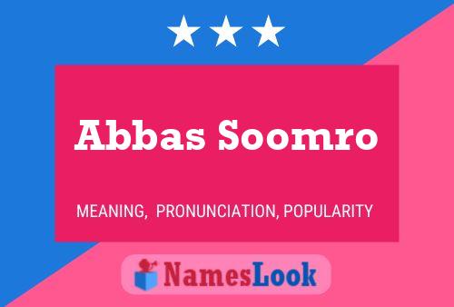 Abbas Soomro 名字海报