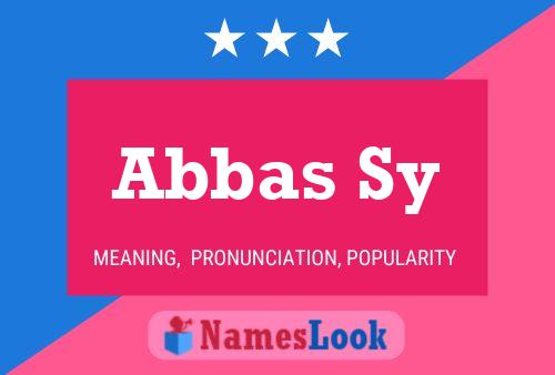 Abbas Sy 名字海报