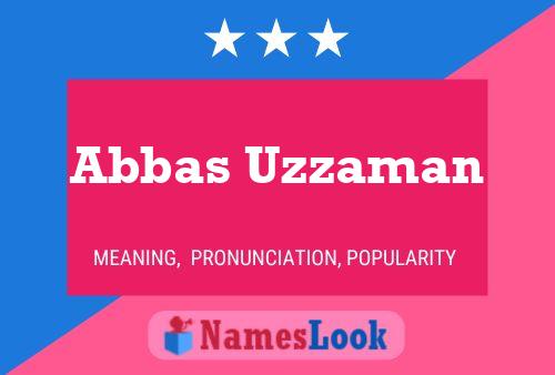 Abbas Uzzaman 名字海报