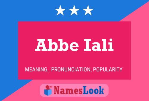 Abbe Iali 名字海报