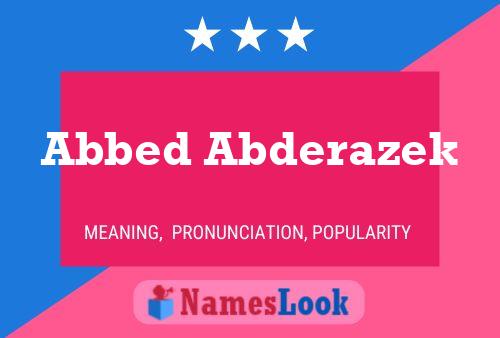 Abbed Abderazek 名字海报