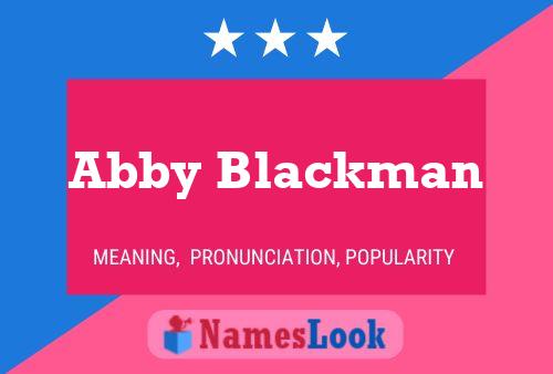 Abby Blackman 名字海报