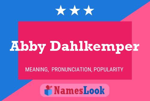 Abby Dahlkemper 名字海报