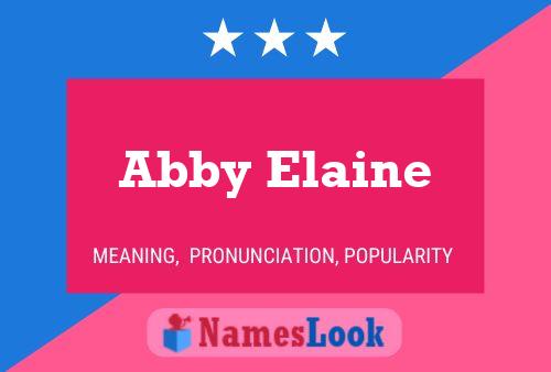 Abby Elaine 名字海报