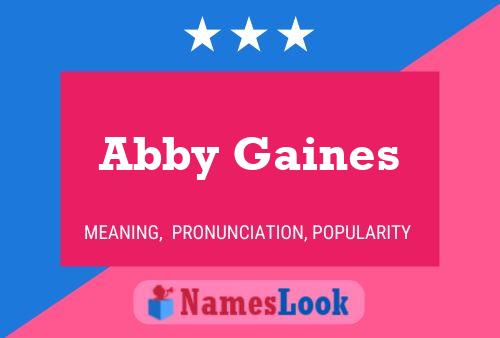 Abby Gaines 名字海报