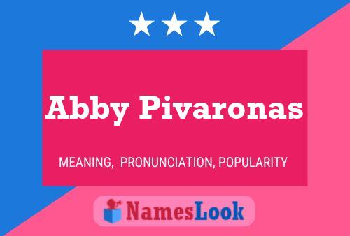 Abby Pivaronas 名字海报