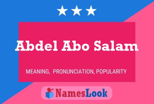 Abdel Abo Salam 名字海报