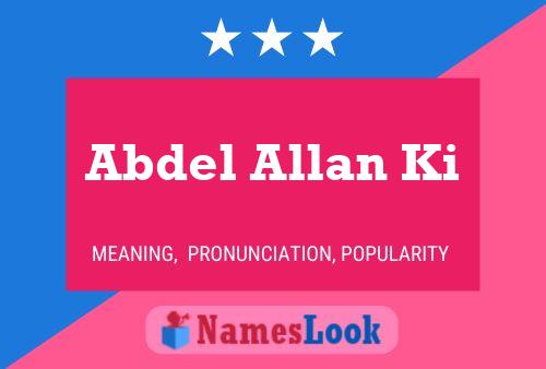 Abdel Allan Ki 名字海报