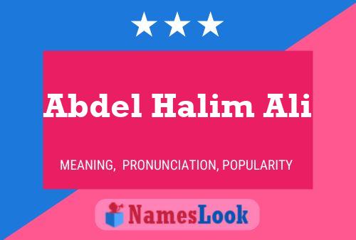 Abdel Halim Ali 名字海报