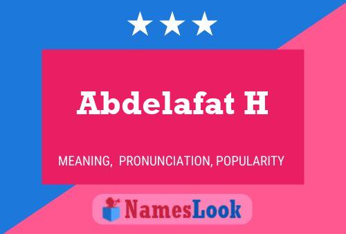 Abdelafat H 名字海报