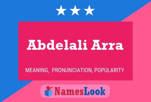 Abdelali Arra 名字海报