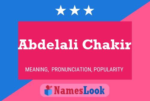 Abdelali Chakir 名字海报