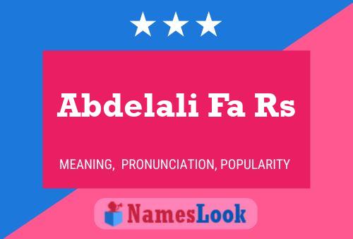 Abdelali Fa Rs 名字海报