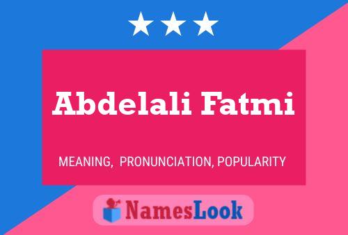 Abdelali Fatmi 名字海报