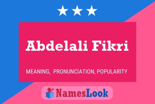 Abdelali Fikri 名字海报