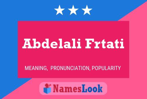 Abdelali Frtati 名字海报