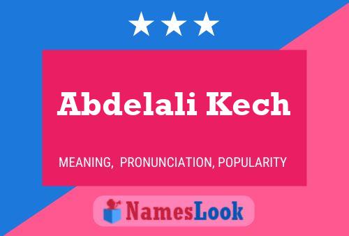 Abdelali Kech 名字海报