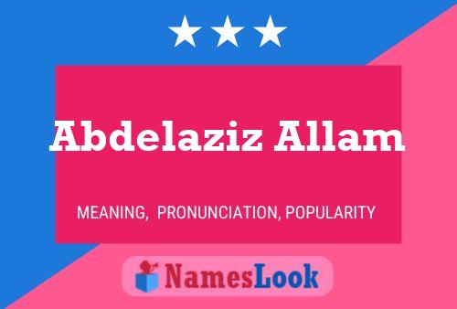 Abdelaziz Allam 名字海报