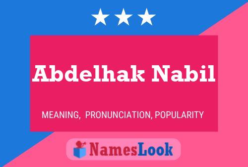 Abdelhak Nabil 名字海报