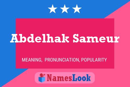 Abdelhak Sameur 名字海报